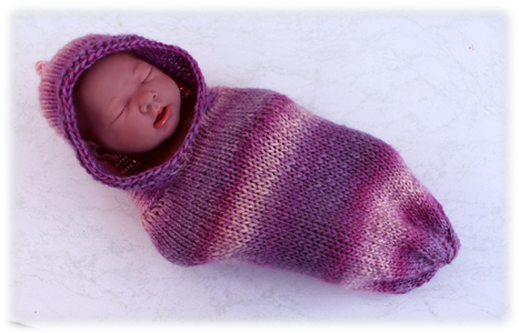 Cocoon mit Kapuze flieder