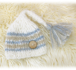 Zipfelmütze mit Knopf