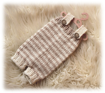 geringelter Overall beige-natur