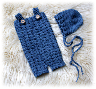 Muster Overall jeansblau